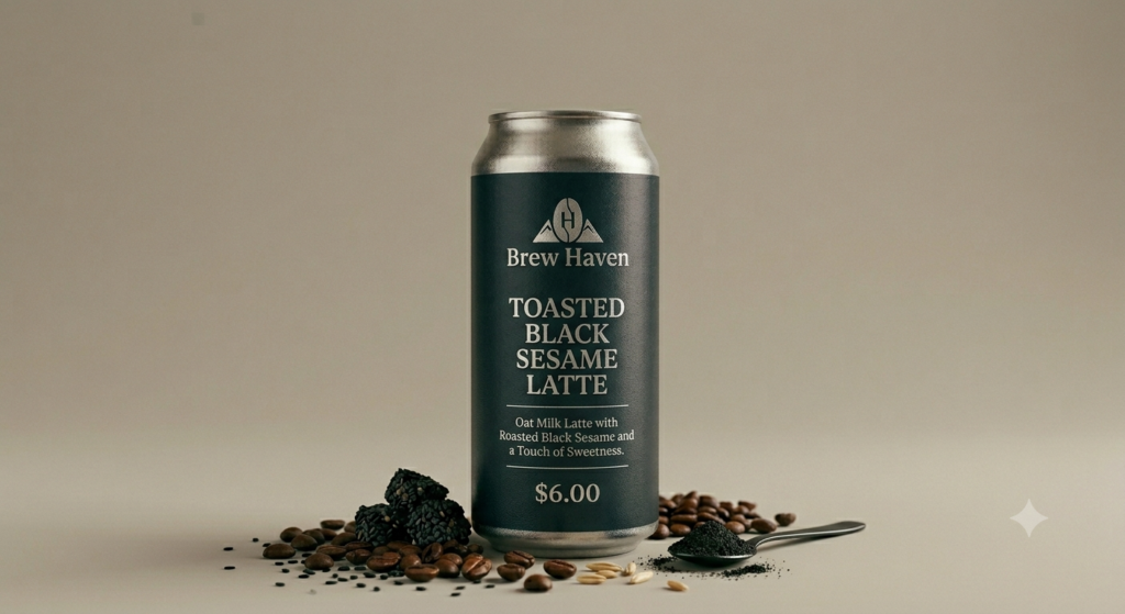 Brew Haven Toasted Black Sesame Latte