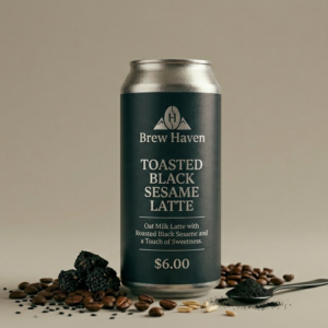 Brew Haven Toasted Black Sesame Latte